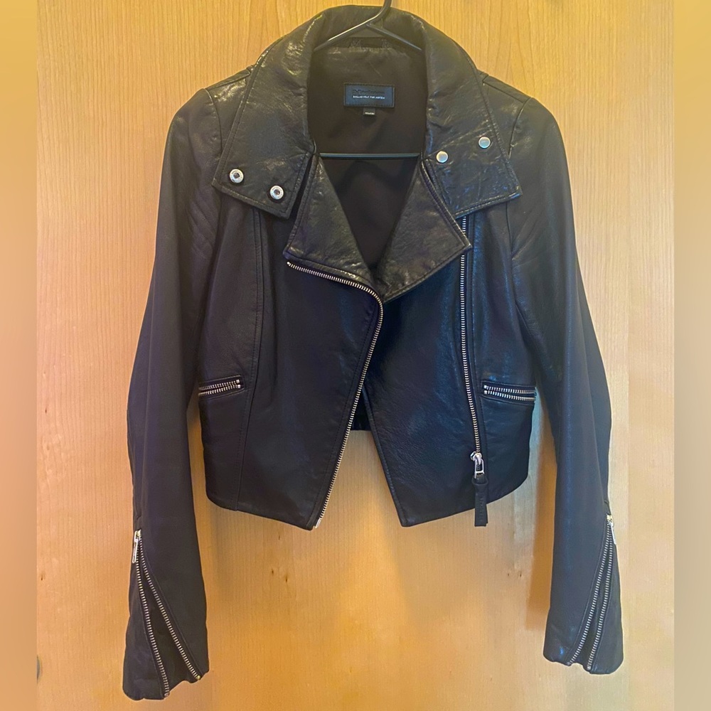 Mackage for Aritzia Lamb Leather Biker Jacket